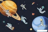 Фотообои Vimala Космонавты 270x400