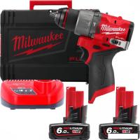Ударная дрель-шуруповерт Milwaukee M12 FUEL M12FPD2-602X 4933479870 (с 2-мя АКБ 6 Ач, кейс)