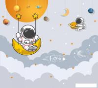 Фотообои Vimala Астронавт в облаках 270x300