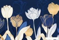 Фотообои Vimala Рисованные тюльпаны 270x400