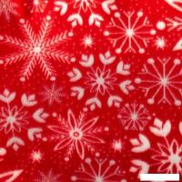 Плед Экономь и Я Снежинки 4531026 150x180 (белый/красный, 160 гр/м2)