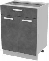 Шкаф напольный Интерлиния Компо НШ60рш1 (бетон портленд)