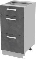 Шкаф напольный Интерлиния Компо НШ40рш3 1м+2б (бетон портленд)