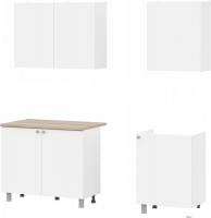 Готовая кухня Mio Tesoro КГ-6 1.6 (белый текстурный/дуб сонома)