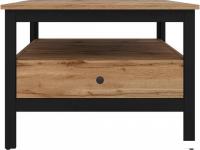 Журнальный столик BRW Loft LAW (дуб вотан/черный)