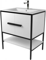 Дабер Тумба под умывальник 010 Т10.6.2.5 (черный/белый)