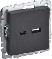 Розетка USB IEK Brite BR-U22-018-K02