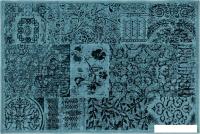 Ковер для жилой комнаты Karven Nostalji 120х180 KV 033 (хлопок/вискоза, бирюзовый)