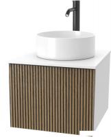 ЗОВ Тумба под умывальник Кито 40 K40LW0MRMC-LDSPWС1 (белый/тростник)