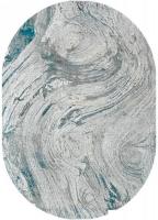 Ковер для жилой комнаты Milat Leda C793B-GRAY-BLUE-OVAL (0.8x1.5)