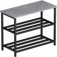 Полка для обуви Макс Стайл ОБ-700-F186ST9 (Egger бетон чикаго светло-серый F186 ST9)