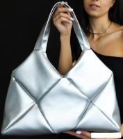 Женская сумка MT.style Ромбы (серебристый)