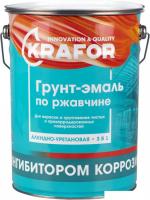 Грунт-эмаль Krafor По ржавчине 5.5 кг (серый)