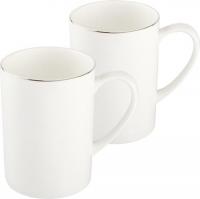 Набор кружек Gipfel Platinum 51538 (2шт, белый/серебристый)