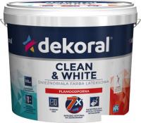 Краска Dekoral Clean&White Грязеотталкивающая матовая 5 л (белый)