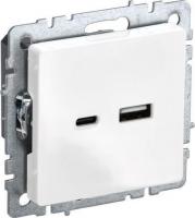 Розетка USB IEK Brite BR-U22-018-K01