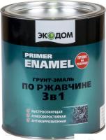 Грунт-эмаль Экодом По ржавчине 3 в 1, 2.2 кг (черный)