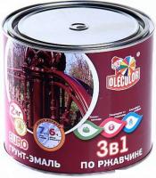 Грунт-эмаль Olecolor 3 в 1 по ржавчине 1014 2 кг (слоновая кость)