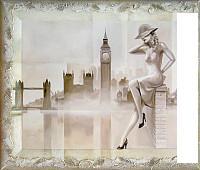 Картина Декарт Девушка в Лондоне 8Л0488 (в раме)