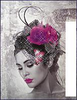 Постер Декарт Девушка с фиолетовым цветком 8Л0541