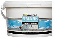 Эмаль Лакра Акриловая универсальная 2.4 кг (белый полуглянец)