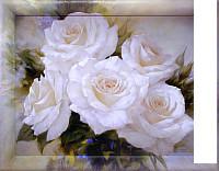 Картина Декарт Нежные белые розы 8Л0465