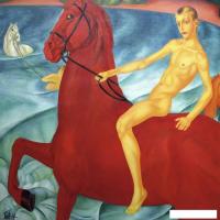 Картина Stamprint Купание красного коня К. Петров-Водкин PT027 (50x50)
