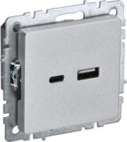 Розетка USB IEK Brite BR-U22-018-K47