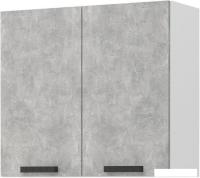 Шкаф навесной Mio Tesoro Пасадена ШВ 800 (белый/ателье светлое)