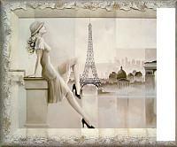 Картина Декарт Девушка в Париже 8Л0487 (в раме)