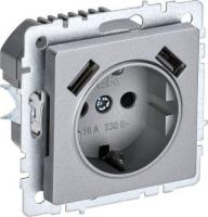 Розетка IEK Brite BR-R14-16-U21-D31-K47