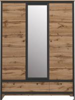 BRW Loft SZF3D2S (дуб вотан/черный)