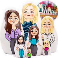 Развивающая игрушка Брестская Фабрика Сувениров Матрешки - бизнес леди. Набор в офисной тематике (на