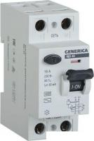 Устройство защитного отключения Generica ВД1-63 2Р 63А 30мА MDV15-2-063-030
