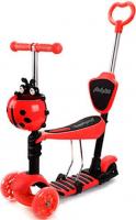 Трехколесный самокат Moby Kids Божья коровка 3 в 1 641275 (красный)