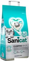 Наполнитель для туалета Sanicat Clumping White Active 10л