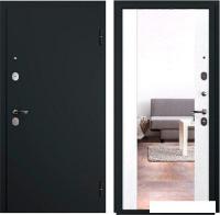 Металлическая дверь Guard С зеркалом 96х205 (правая, графитбьянко)