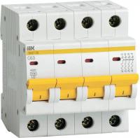 Выключатель автоматический IEK ВА 47-29 63А 4P 4.5кА С MVA20-4-063-C
