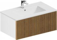 ЗОВ Тумба с умывальником Кито 70 K70LW0MRM-OL70 (белый/тростник)