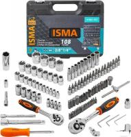 Набор трещотка с головками и битами ISMA ISMA-41082-5DS (108 предметов)