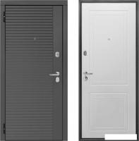 Металлическая дверь Guard Line сатин графит/эмалит белый (96x205, левая)