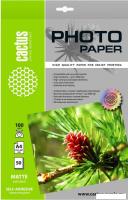 Самоклеящаяся бумага CACTUS матовая A4 100г/м2 50 л CS-MSA410050