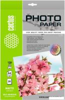 Самоклеящаяся бумага CACTUS матовая A4 120г/м2 20 л CS-MSA412020