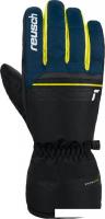 Горнолыжные перчатки Reusch Snow King 6201198-7800 (р-р 9, Black/Dress Blue/Safety Yellow)