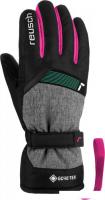 Горнолыжные перчатки Reusch Flash Gore-Tex Junior 6261305-7771 (р-р 5, Black/Black Melange/Pink)