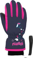 Горнолыжные перчатки Reusch Kids 6285105-4540 (р-р 3, Dress Blue/Knockout Pink)