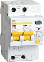Дифференциальный автомат IEK АД-12М 2Р 20А 30мА C MAD12-2-020-C-030
