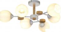 Люстра Aitin Pro НПБ 02-6х60-105 XA1556/6 (белый/дерево)