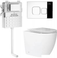 Унитаз подвесной Roxen Attach 966940 (кнопка хром глянец)