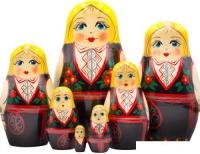 Развивающая игра Брестская Фабрика Сувениров Девушка в норвежском традиционном костюме (набор 7 шт)